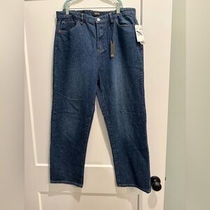 Women's BUFFALO by DAVID BITTON Blue Brooke High Rise Straight Crop Denim Jeans